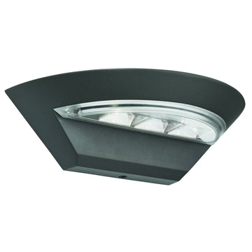 Lincoln LED Dark Grey IP44 Semi-Circle Wall Light