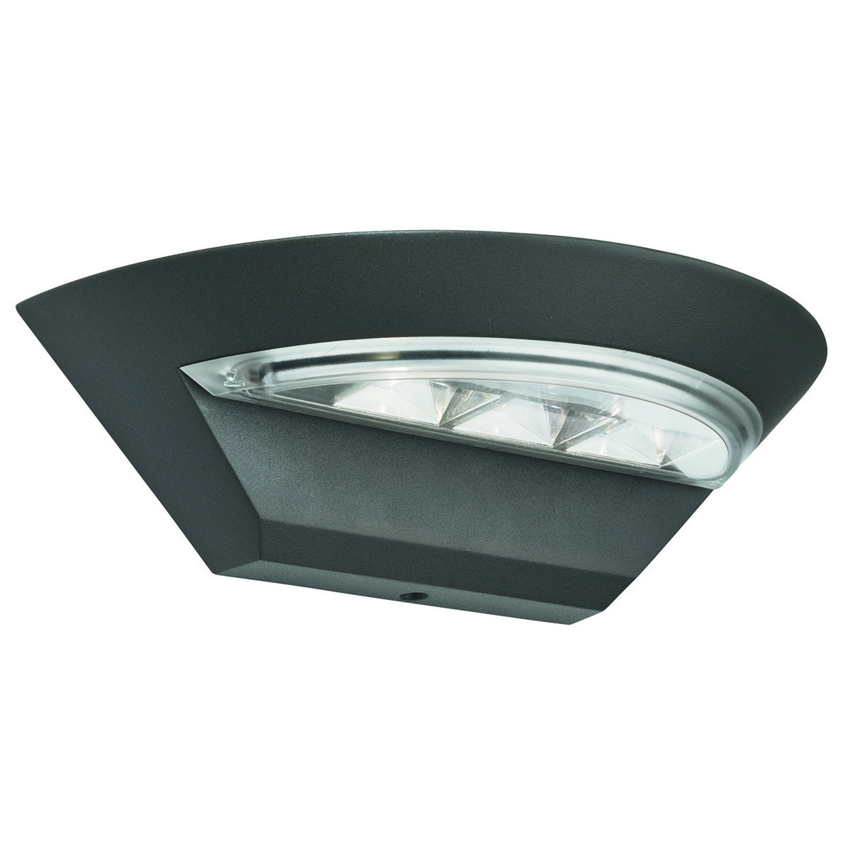 Lincoln LED Dark Grey IP44 Semi-Circle Wall Light