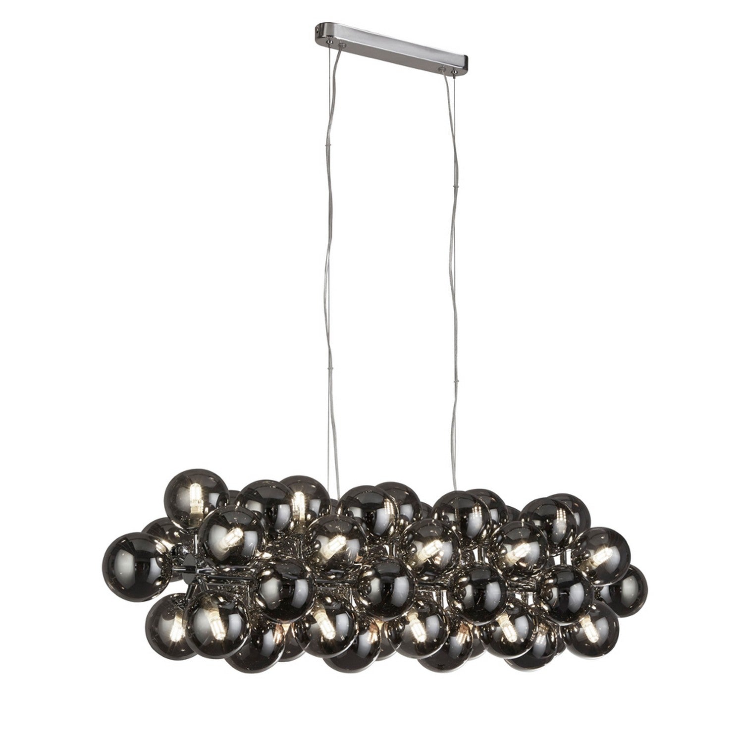 Berry 25 Light Chrome & Smoke Glass Ceiling Pendant