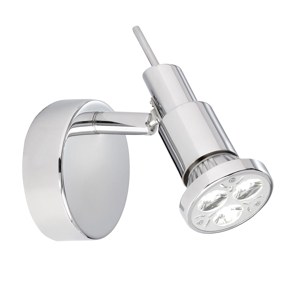 LED Chrome Adjustable Torch Wall Light