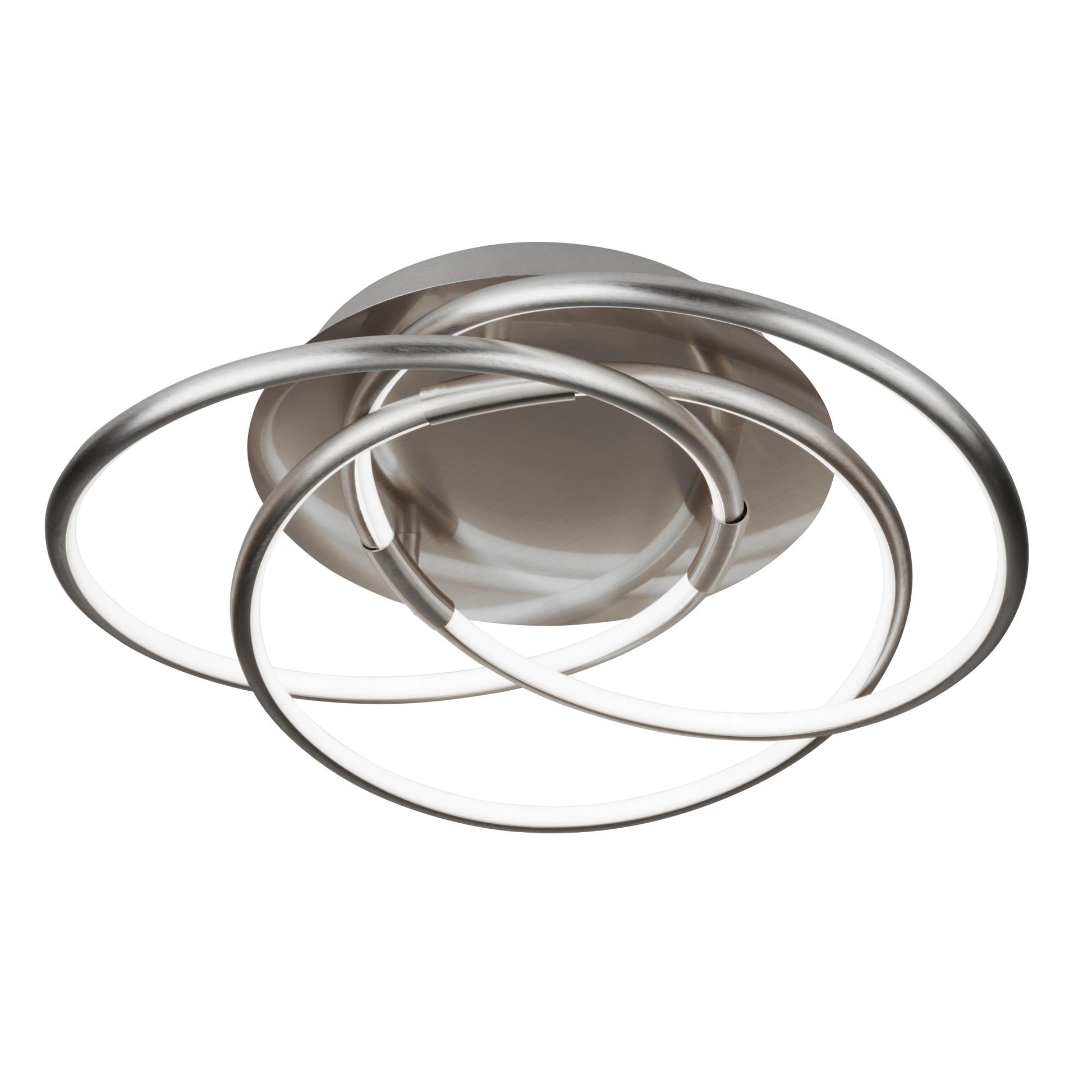 Magic LED Satin Silver Flush Light