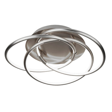 Magic LED Satin Silver Flush Light