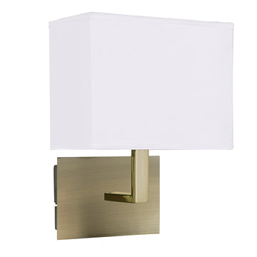 Hotel LED 2 Light Antique Brass Adjustable Wall Light