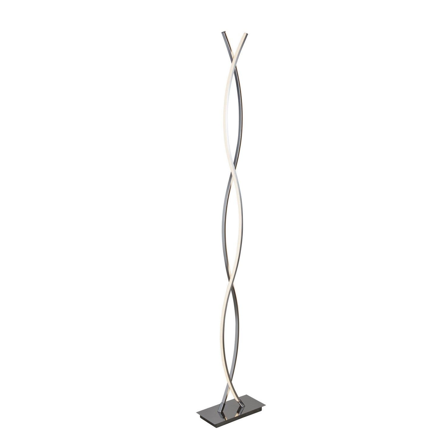 Platt LED Wave Chrome & Opal Floor Lamp