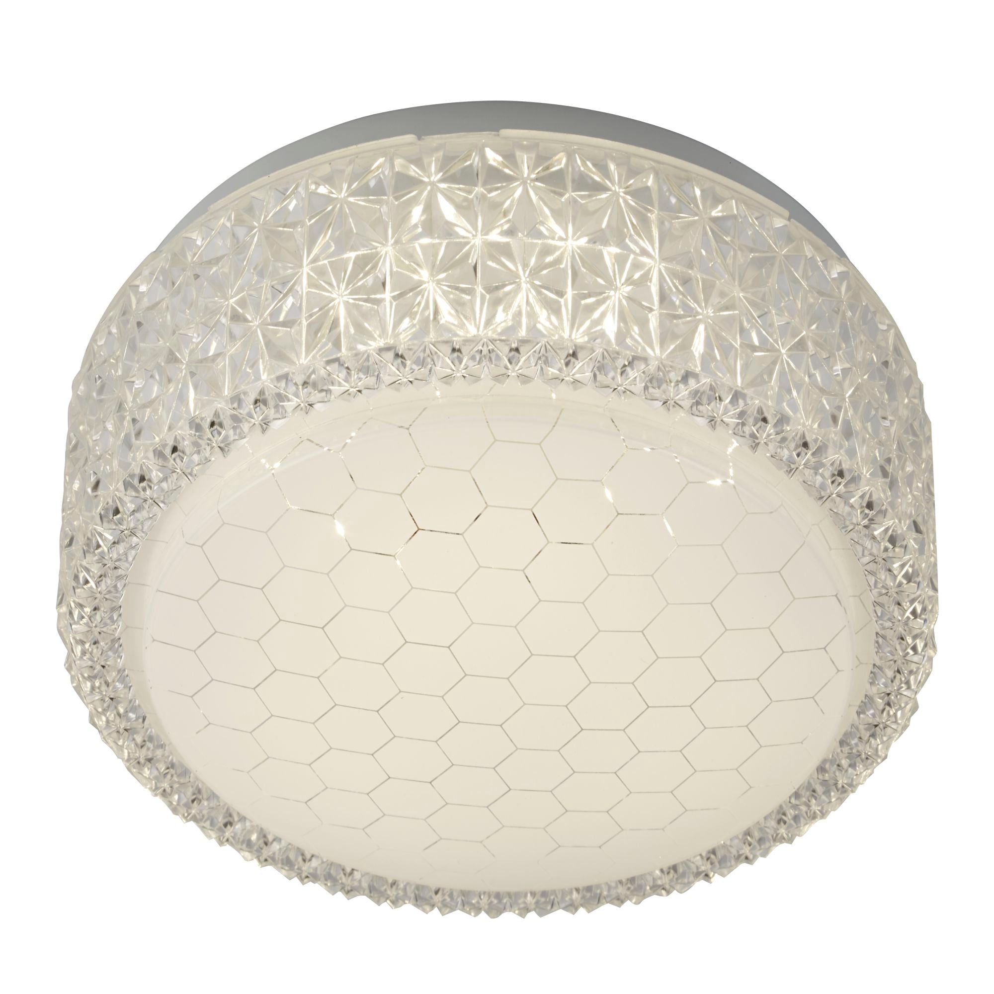 Searchlight LED Flush Fitting Honeycomb Pattern Shade