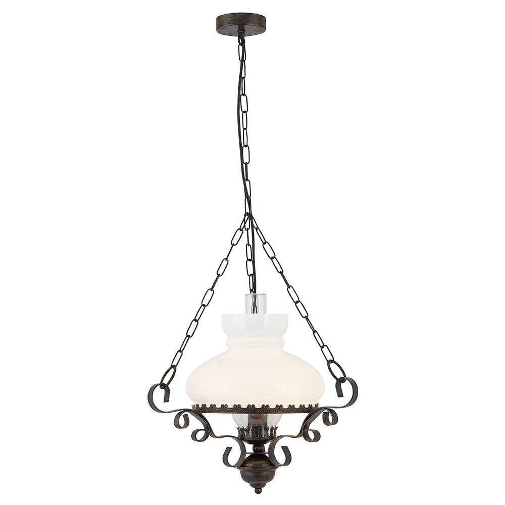 Rustic Italian Iron Oil Traditional Ceiling Pendant