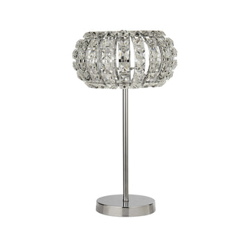 Marilyn Chrome Crystal Glass & Sand Diffuser Table Lamp