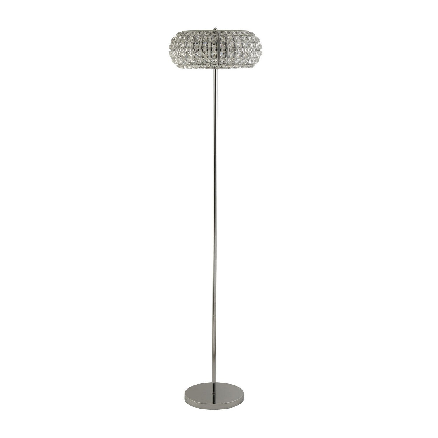 Marilyn 3 Light Chrome Crystal Glass & Crystal Sand Floor Lamp