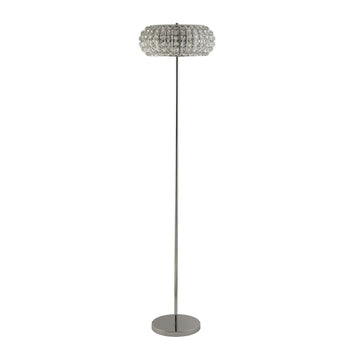 Marilyn 3 Light Chrome Crystal Glass & Crystal Sand Floor Lamp