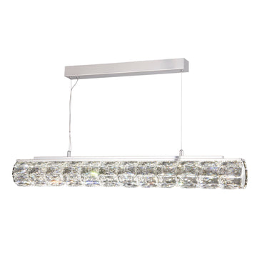 Remy LED Chrome Clear Crystal Trim Pendant
