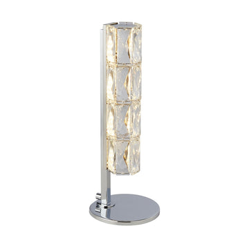 Remy LED Chrome Clear Crystal Trim Table Lamp