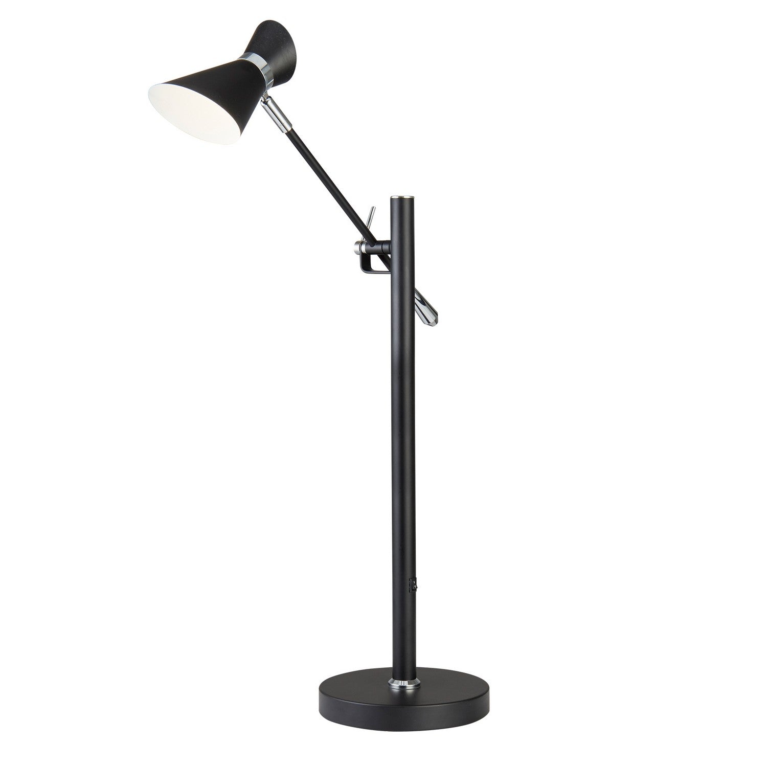 Diablo LED Matt Black/White Adjustable Reading Desk Table Lamp Light