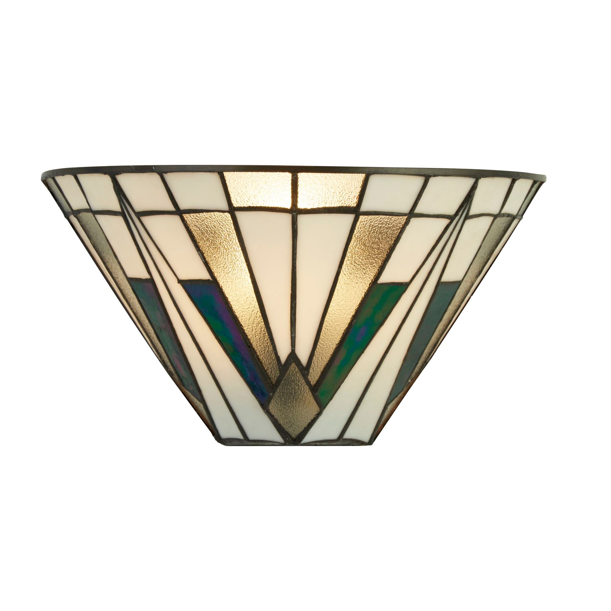 Gatsby Tiffany Antique Brass & Stained Glass Wall Light