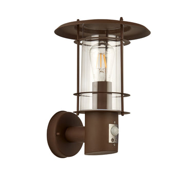 Edgeware Sensor Rust Brown IP44 Wall Light