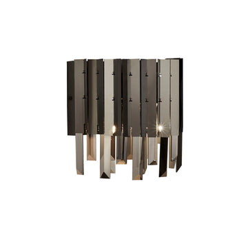 Rotunda 2 Light Chrome & Smoked Crystal Wall Light