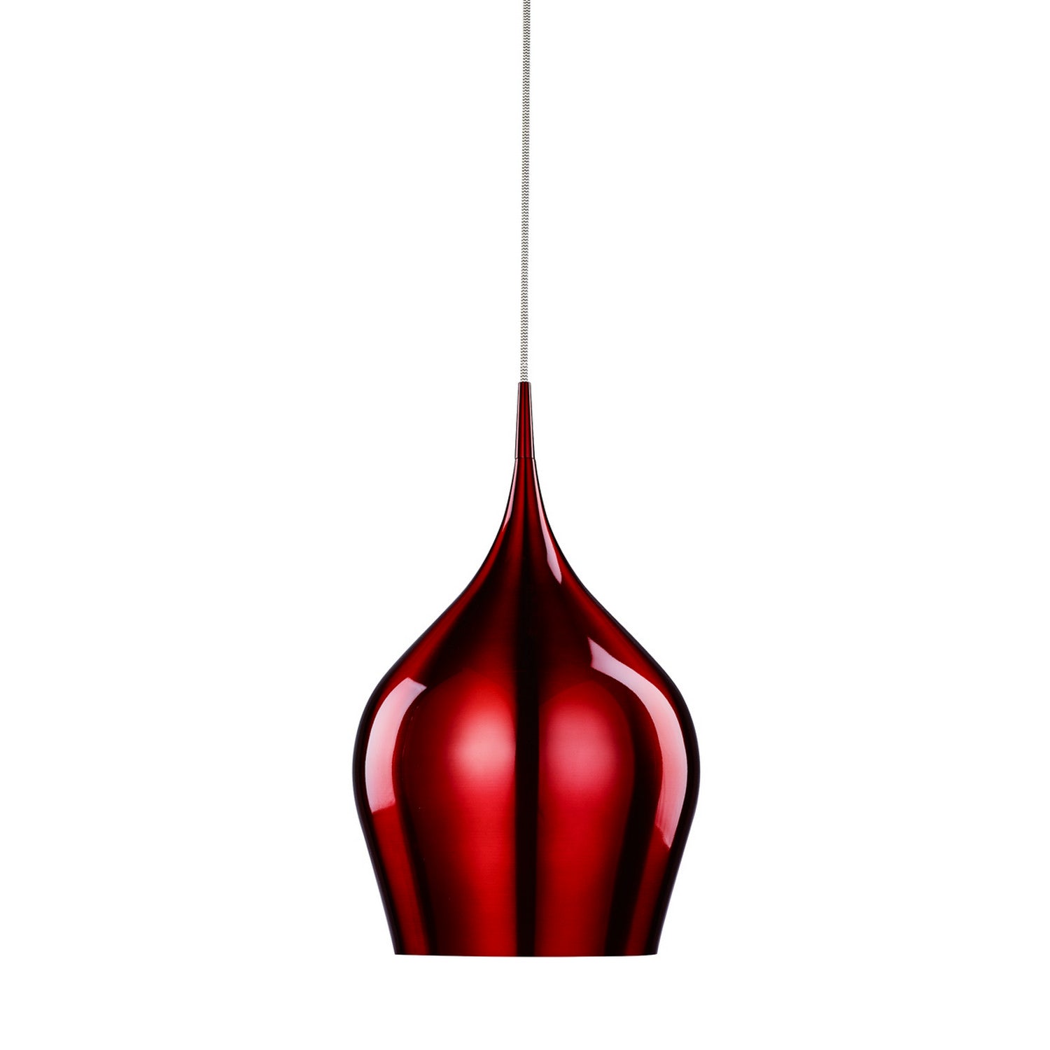 Vibrant Large Shiny Red Bell Ceiling Pendant