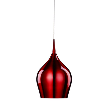 Vibrant Large Shiny Red Bell Ceiling Pendant