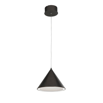 Conical LED Black Pendant
