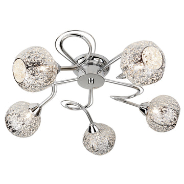 Souk LED Chrome & Laser Cut Shades Table Lamp