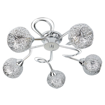 Souk LED Chrome & Laser Cut Shades Table Lamp