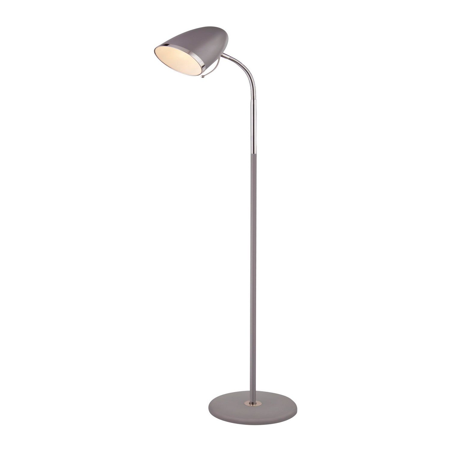 Boston Grey & Chrome Floor Lamp