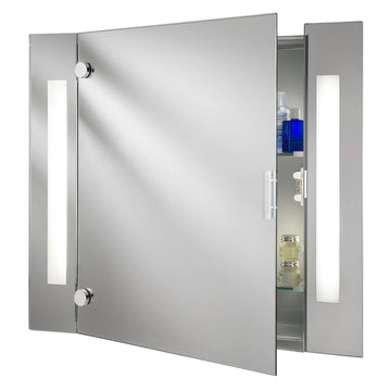 Bathroom Ip44 Illuminated Mirror Cabinet & Shaver Socket