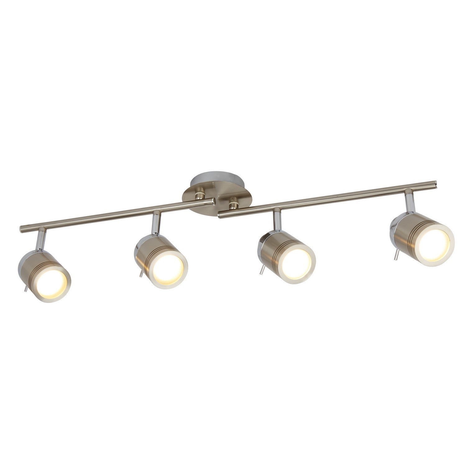Samson 4 Light LED Satin Silver IP44 Split Bar Spotlight