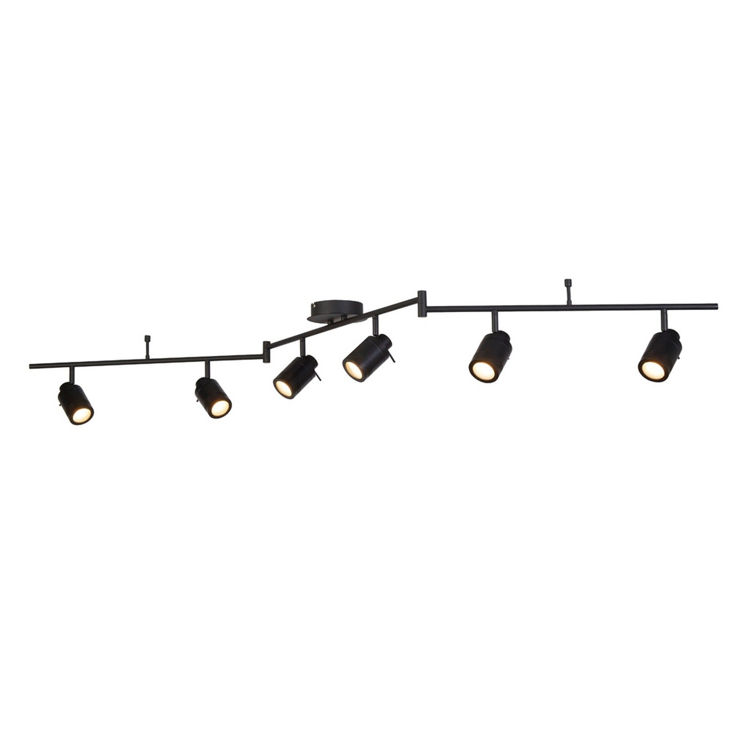 Samson 6 Light LED Black Metal IP44 Split Bar Spotlight