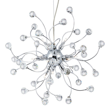 Sonja 12 Light Polished Chrome & Crystal Ceiling Pendant