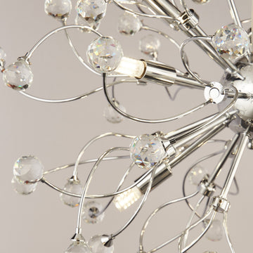 Sonja 12 Light Polished Chrome & Crystal Ceiling Pendant