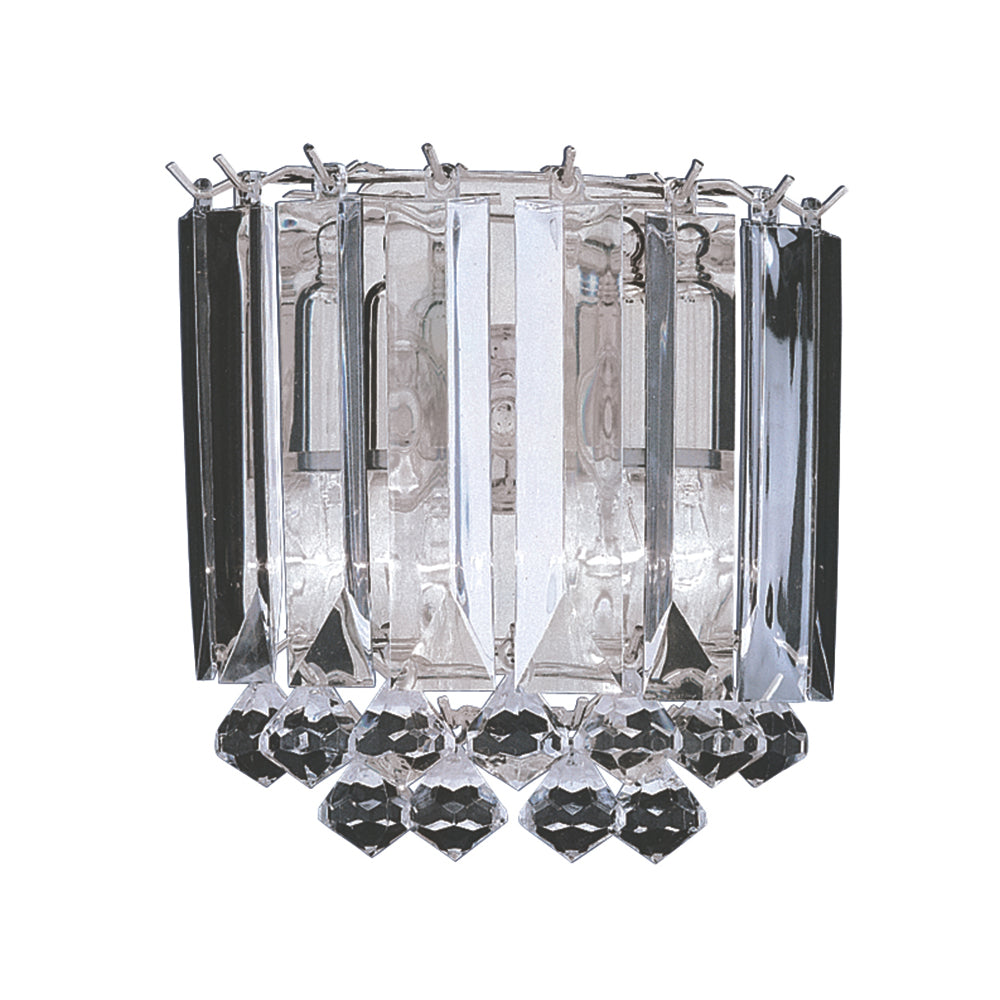 Sigma 2 Light Chrome & Clear Acrylic Rods Wall Light