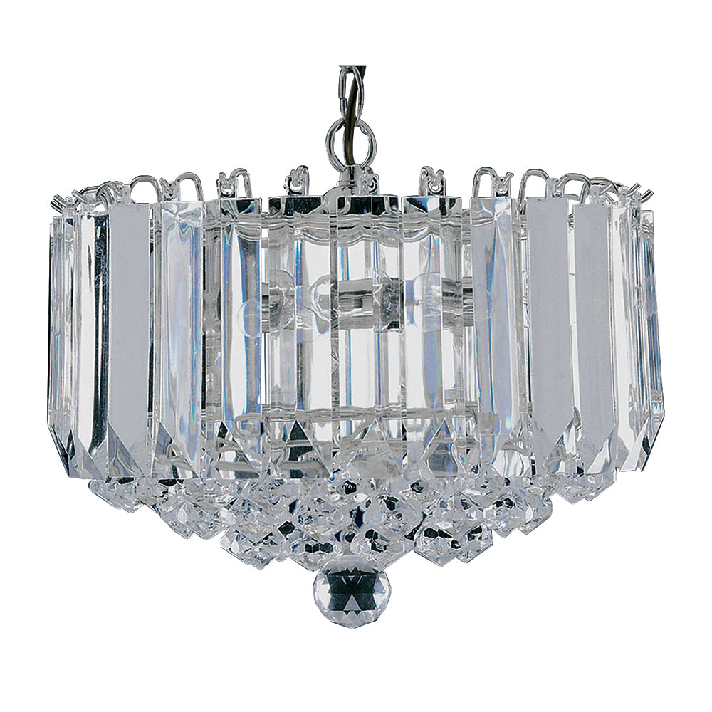 Sigma 4 Light Chrome & Clear Acrylic Ceiling Pendant