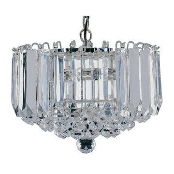 Sigma 4 Light Chrome & Clear Acrylic Ceiling Pendant