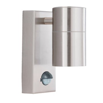Metro LED Light With Sensor Stainless Steel IP44 Wall Light