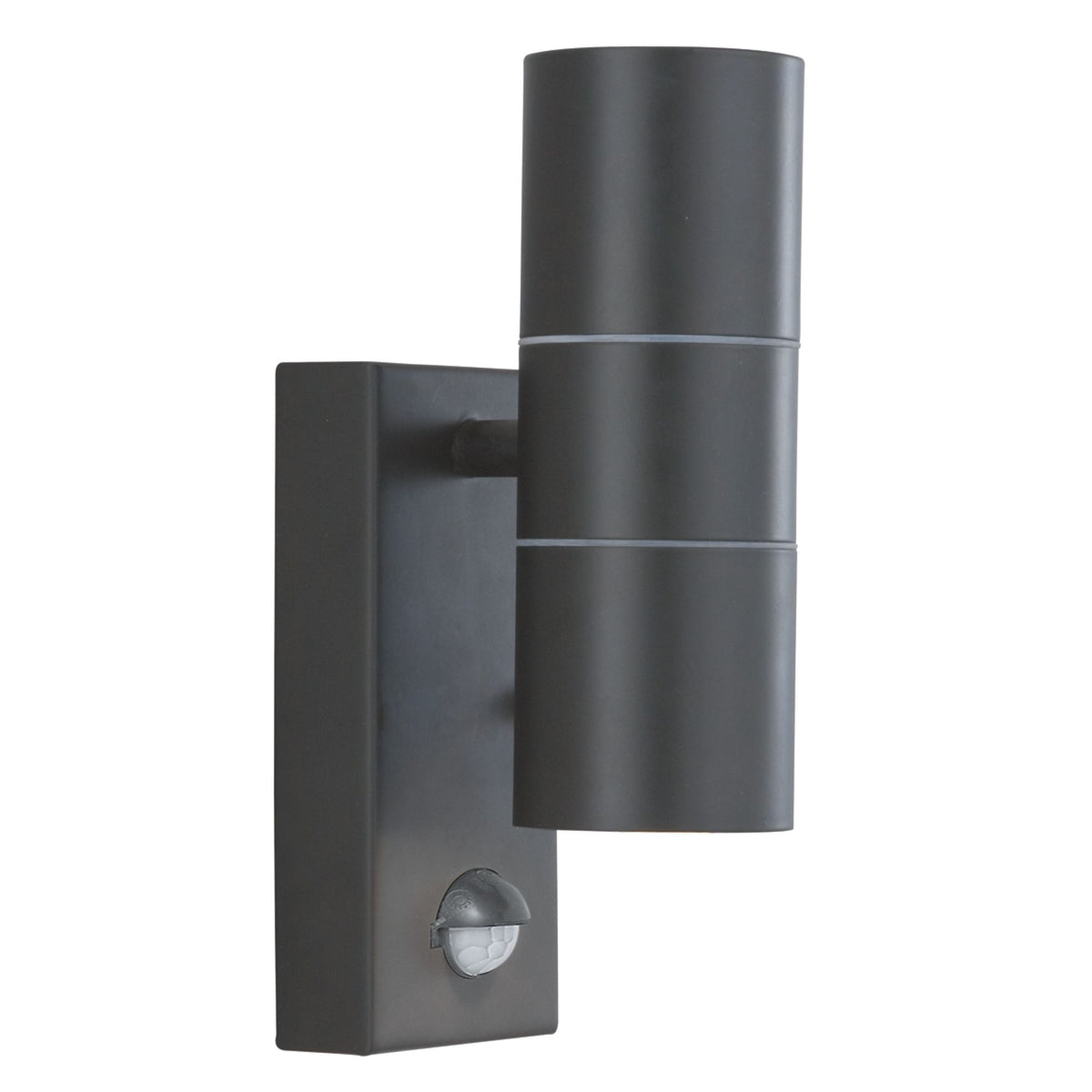 Metro LED 2 Light Silk Black & Glass Outdoor Wall Light