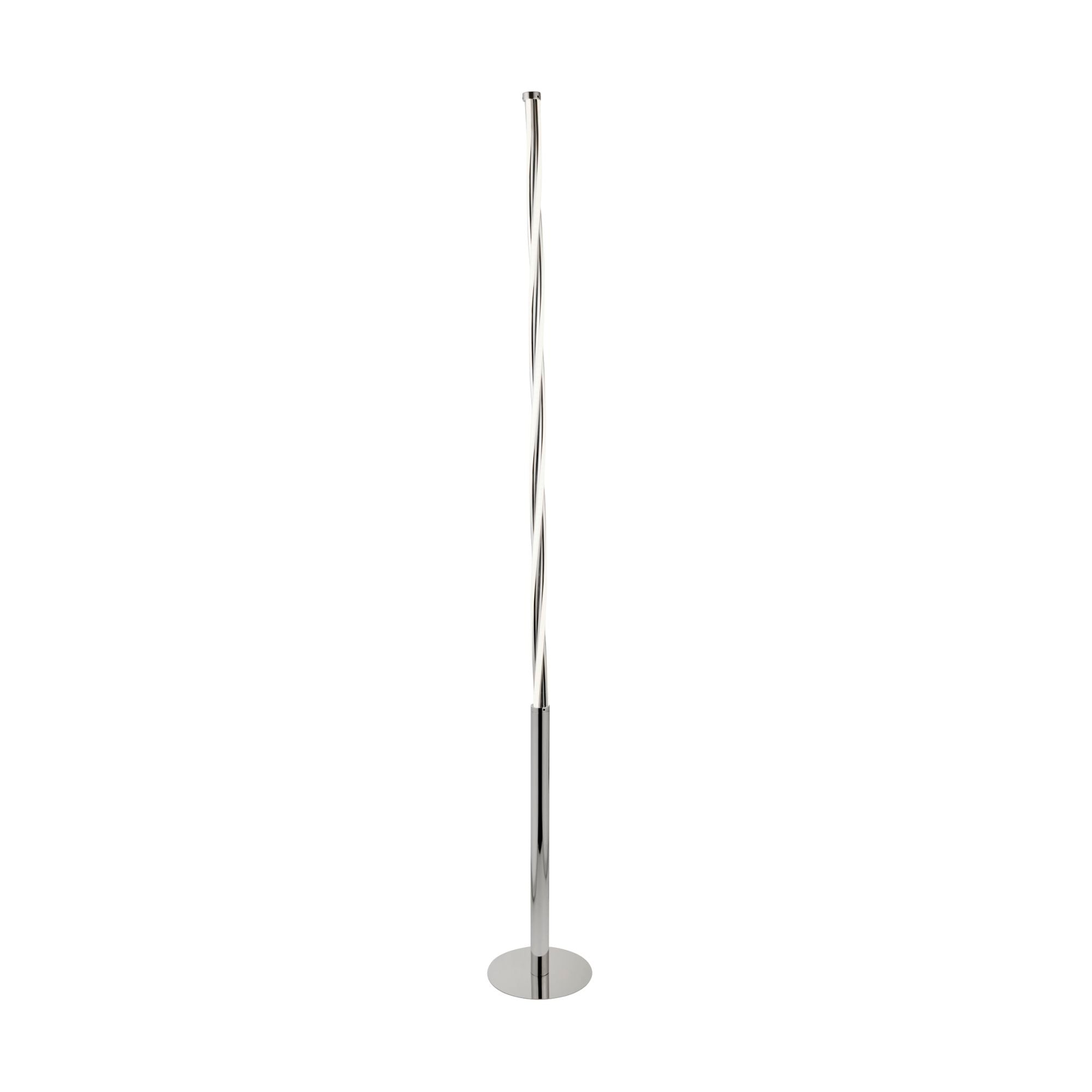 Twisted LED 2 Light Chrome/Frosted Glass Wall Light