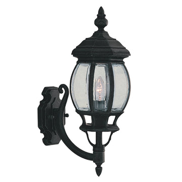 Bel Aire Silk Black & Glass IP44 Wall Light