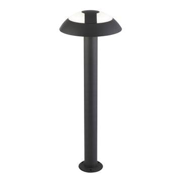 Mushroom 73cm Dark Grey & Opal LED Outdoor Post IP44
