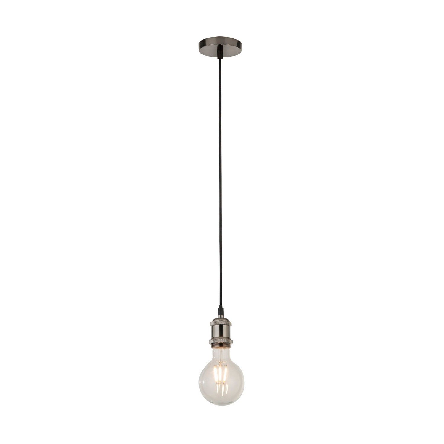 Satin Silver 3M Black Cable Suspension Ceiling Light