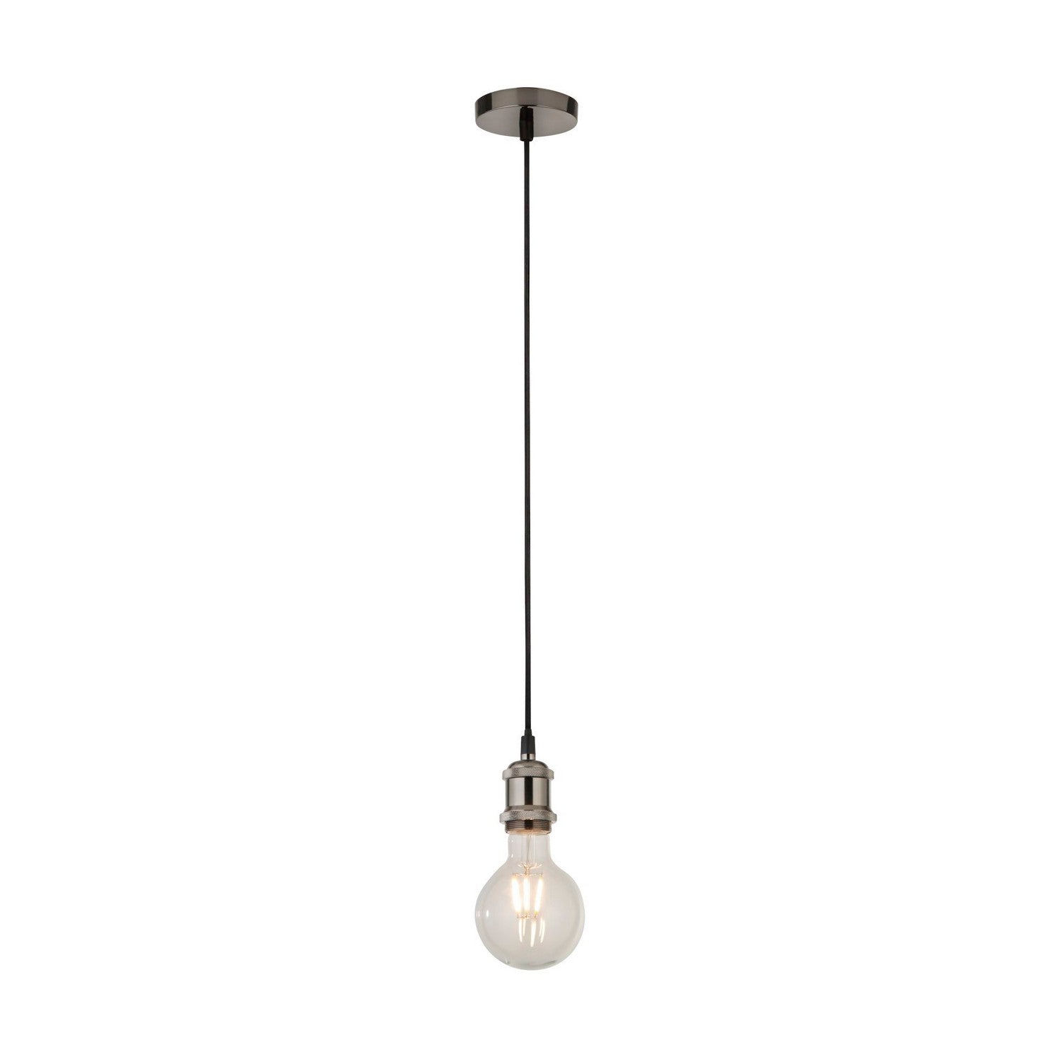 Satin Silver 3M Black Cable Suspension Ceiling Light