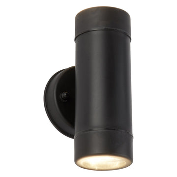 Outdoor 2 Light LED Black Polypropylene IP44 Wall Light