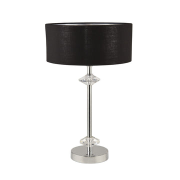 New Orleans Chrome & Black Shade Table Lamp