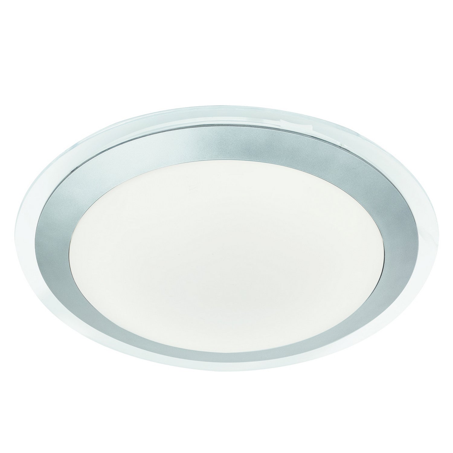 Chester Acrylic & Silver IP44 LED Bathroom Flush