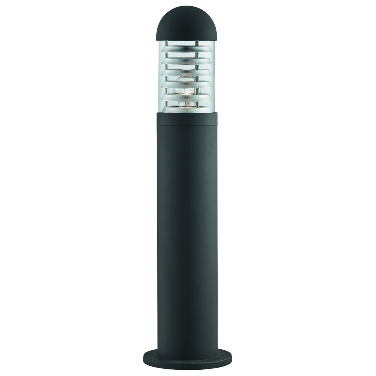 Bronx 60cm Black Aluminium & Clear Diffuser Outdoor Post