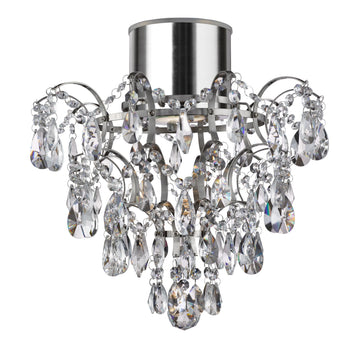 Belle LED Chrome & Crystal Chandelier IP44