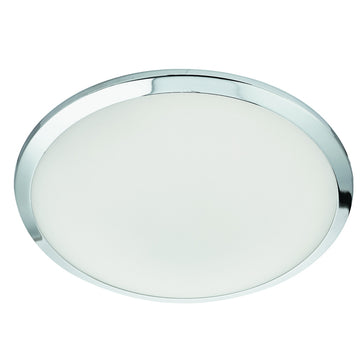 Chrome & Frosted Glass LED Flush Ceiling Light