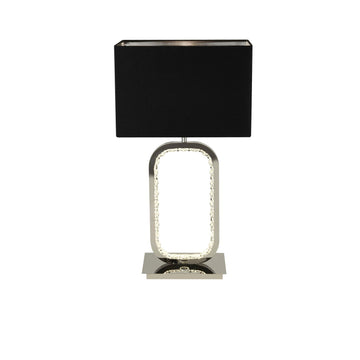 Aura LED Base Chrome With Crystal Glass Table Lamp