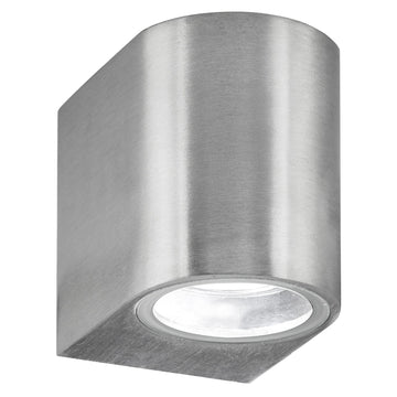 Eiffel LED Silver & Glass IP44 Outdoor Wall Light