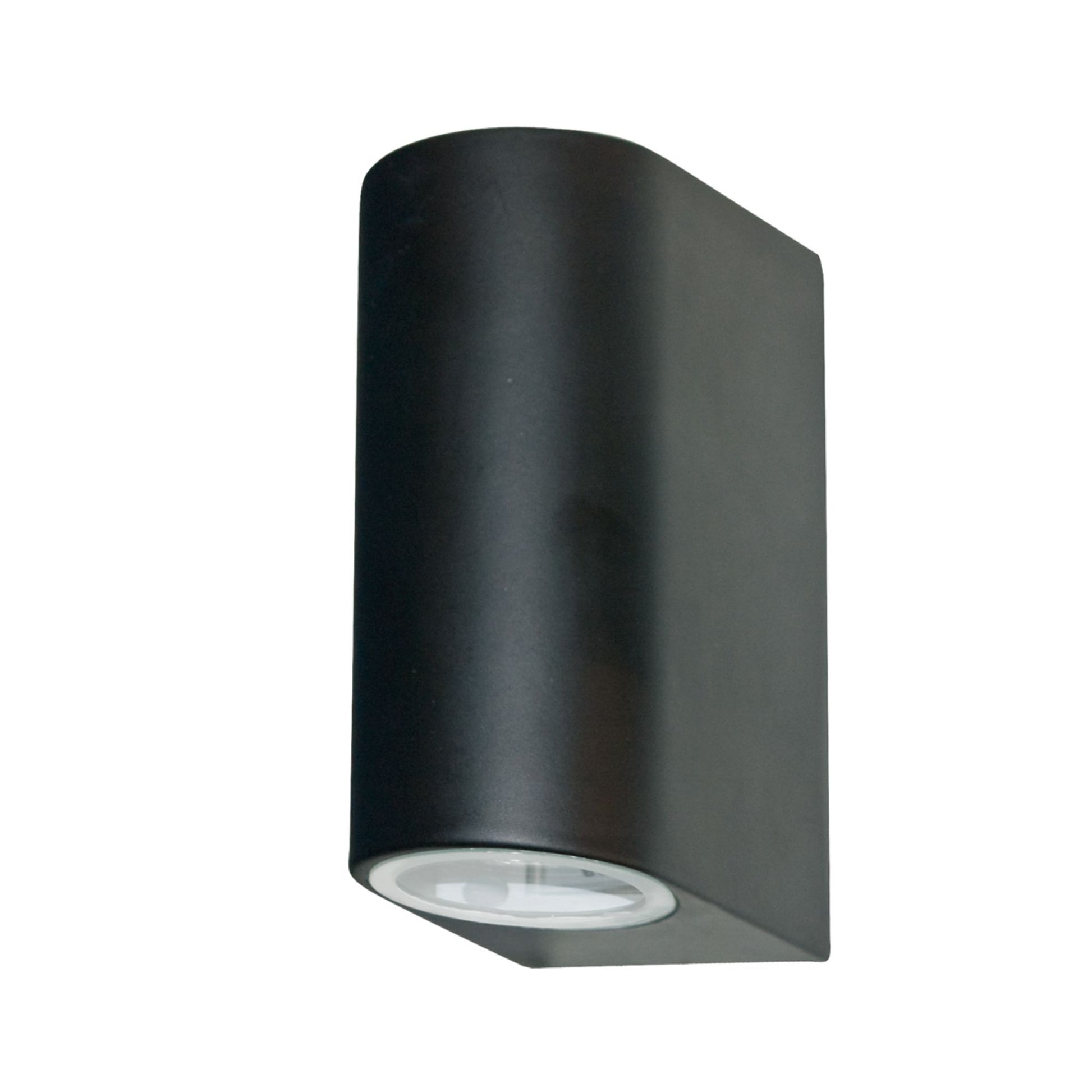 Eiffel 2 Light LED Black & Glass IP44 Outdoor Wall Light