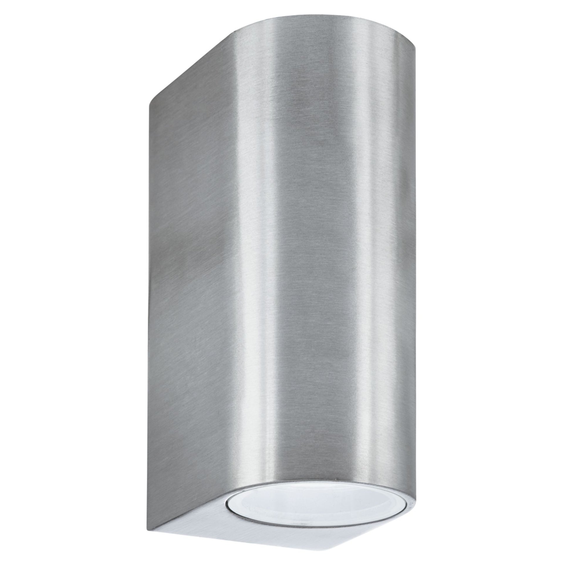 Eiffel 2 Light LED Silver & Glass IP44 Outdoor Wall Light
